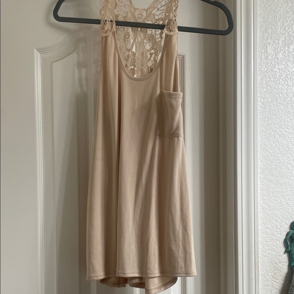 Elegant Cream Lace-Back Women's Top